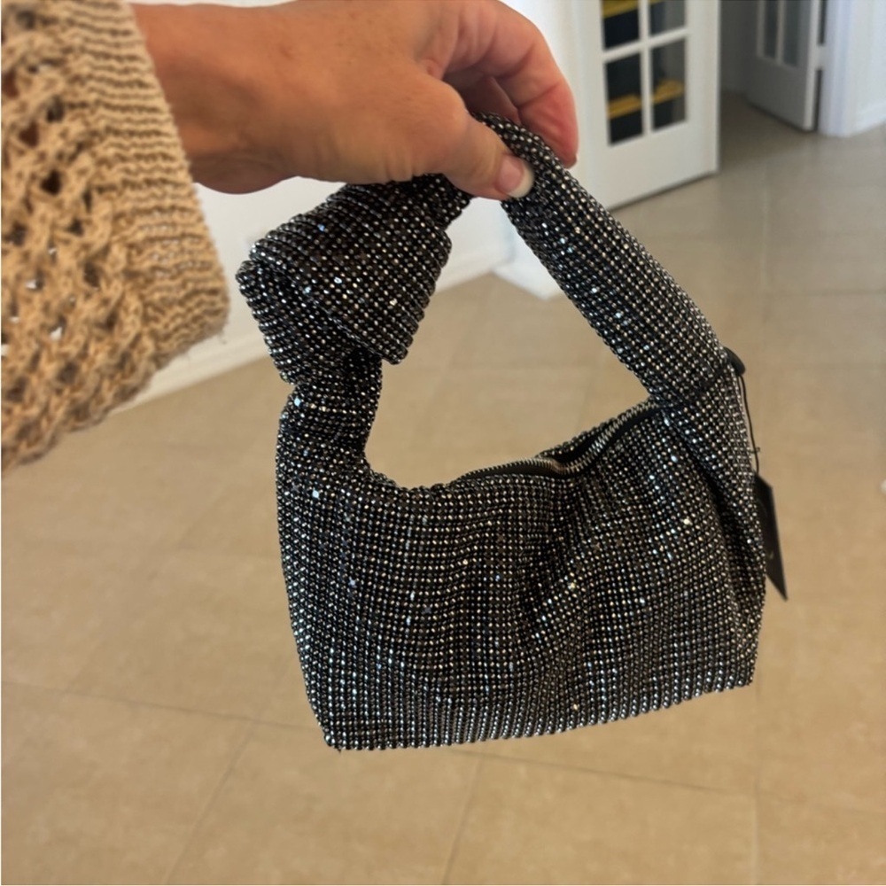 Elegant Black Beaded Women's Bag